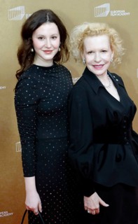 Leonille Wittgenstein and her mother Sunnyi Melles arriving at the European Film Awards at the