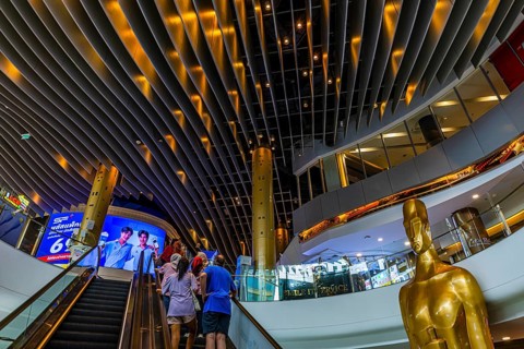 Themed shopping mall, Hollywood theme, luxury stores, Terminal 21, Bangkok, Thailand's metropolis,