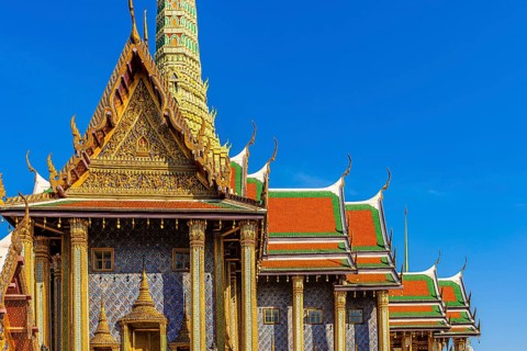 The Grand Royal Palace, Wat Phra Kaeo Buddhist Temple, the Royal Pantheon, Prasad Phra Thepbidon,