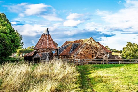 Preston Mill and Phantassie Doocot, River Tyne, East Lothian, Scotland, UK