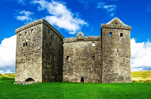 Hermitage Castle, Hermitage Water, Liddesdale, Roxburghshire, Newcastleton, Hawick, Scotland, UK