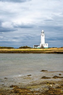 Hurst Point Lighthouse and Hurst Castle, Hurst Spit, Milford on Sea, Lymington, Hampshire, UK