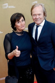Sandra Maischberger and Jan Kerhart arriving at the European Film Awards at the House of World
