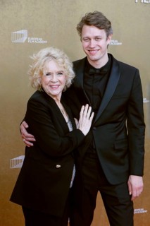 Liv Ullmann and her grandson director Halfdan Ullmann Tøndel arriving at the European Film Awards