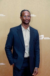 Akinola Davies Jr arriving for the European Film Awards at the House of World Cultures in Berlin on