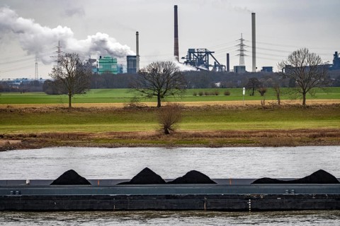 Hüttenwerke Krupp-Mannesmann, HKM in Duisburg-Hüttenheim, 2 blast furnaces, gas power plant cooling