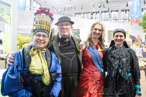 The Schmöllner Crested Princess at the Green Week at the exhibition center in Berlin on 16.01.2026.