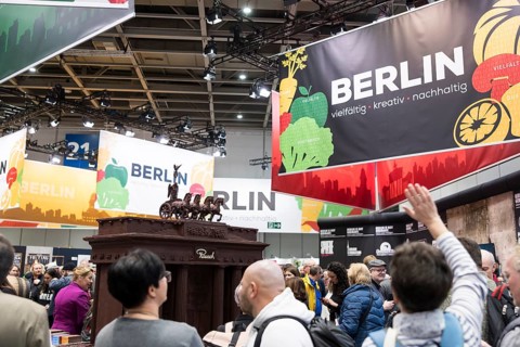 Berlin's stand at the Green Week at the exhibition center in Berlin on 16.01.2026. The Agricultural