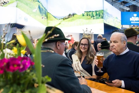 The Bavarian Wool Queen in the Hall of Bavaria at the Green Week at the exhibition center in Berlin