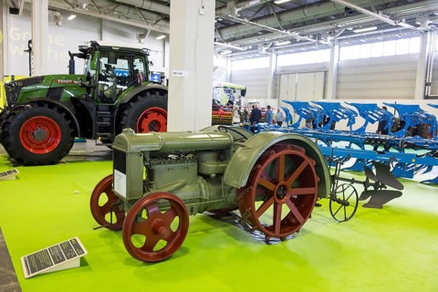 Old agricultural machines such as the Fordson Model F tractor from 1926 as part of the special