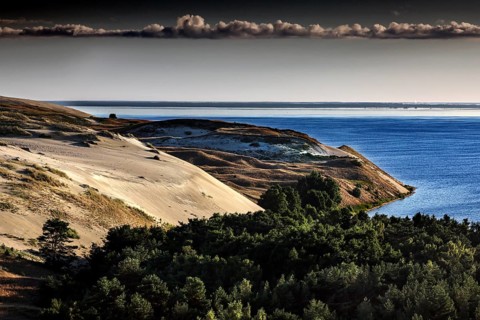 Impressive sand dunes in the protected area of Nagils, Nagils, nature reserve, Lithuania