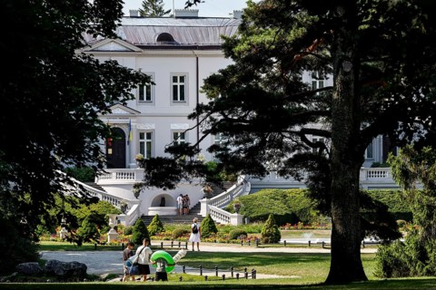 Castle with the amber museum in the middle of a botanical garden in Palanga, Palanga, Klaipeda