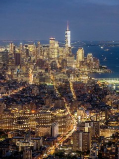 Lower Manhattan skyline, Edge, New York, USA
