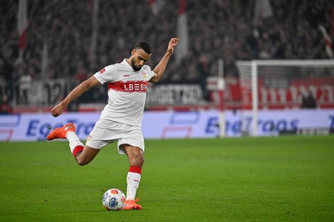 Josha Vagnoman VfB Stuttgart (04) Action on the ball MHPArena, MHP Arena Stuttgart,