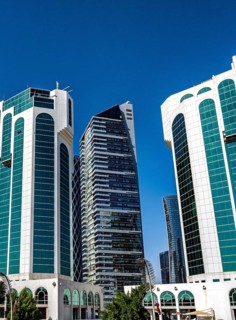 Modern architecture on Al Funduq Street, Doha, Qatar