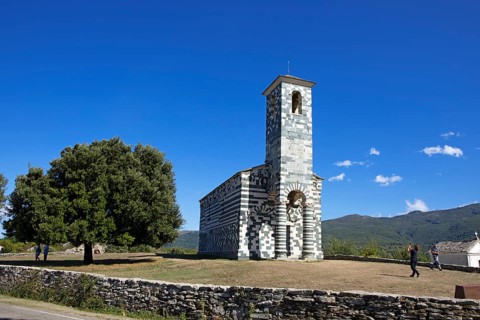 San Michele de Murato Romanesque Pisan Church, Bevinco Valley, Haute-Corse Department, Corsica,