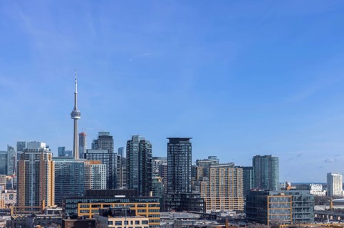 Scenic Toronto financial district business skyline and modern architecture