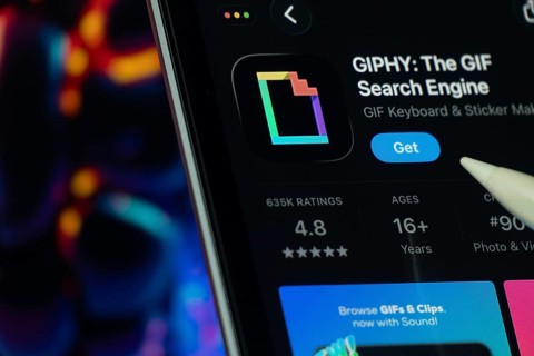 Dhaka, Bangladesh- 24 Oct 2025: A iPad screen displaying the GIPHY app on App store