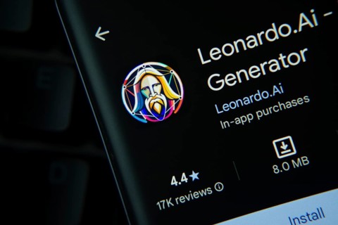 Dhaka, Bangladesh- 27 July 2025: Leonardo AI app from Google Playstore is displayed on a smartphone