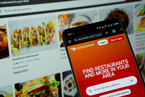 Dhaka, Bangladesh - 16 March 2025: The app of the DoorDash is displayed on a smartphone screen, and