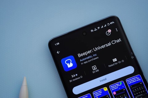 Dhaka, Bangladesh- 29 May 2025: On a blue surface, a smartphone displays the Beeper app within the