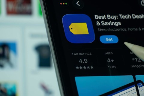 Dhaka, Bangladesh- 24 Oct 2025: A iPad screen displaying the Best Buy app on App store