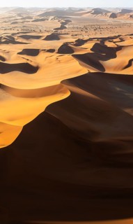 Aerial view, Dramatic sand dunes in the Namib Desert, Namib Naukluft Park, Namibia