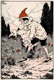 Illustration by Violet Moore Higgins, 1926, fairy tale novel The Adventures of Pinocchio by Carlo