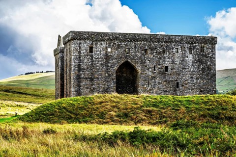 Hermitage Castle, Hermitage Water, Liddesdale, Roxburghshire, Newcastleton, Hawick, Scotland, UK