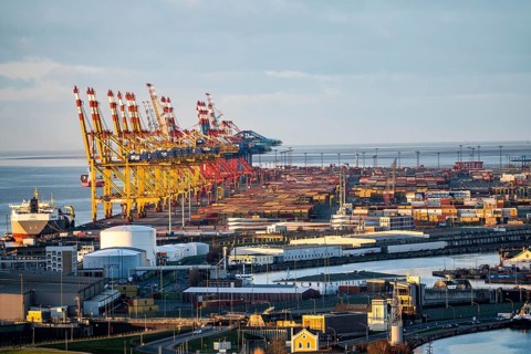 MSC and Eurogate container terminal in the seaport of Bremerhaven, Eurogate container terminal with