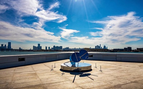 Rintaro Fuse, artwork a sundial for the night without end on the roof of Louvre Abu Dhabi, United