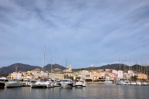 Saint-Florent on the Gulf of Saint-Florent in the Mediterranean, Haute-Corse, Corsica