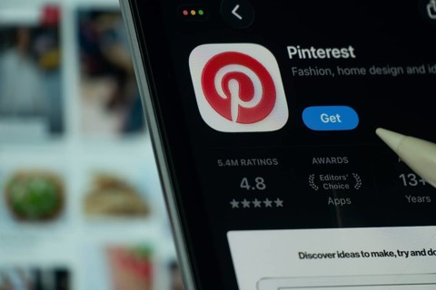 Dhaka, Bangladesh- 24 Oct 2025: A iPad screen displaying the Pinterest app on App store