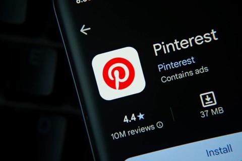 Dhaka, Bangladesh- 27 July 2025: Pinterest app from Google Playstore is displayed on a smartphone