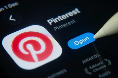 Dhaka, Bangladesh- 01 Dec 2025: A close-up of the Pinterest app icon in the App Store on an iPad