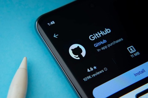 Dhaka, Bangladesh- 09 Mar 2025: GitHub app from Google Playstore is displayed on smartphone screen