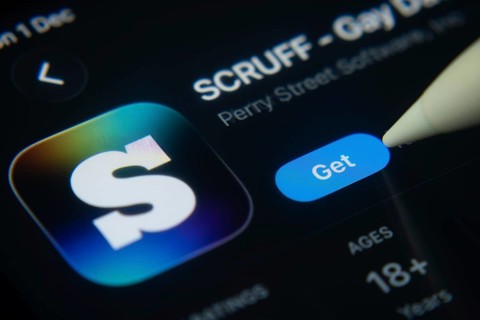 Dhaka, Bangladesh- 01 Dec 2025: A close-up of the SCRUFF app icon in the App Store on an iPad