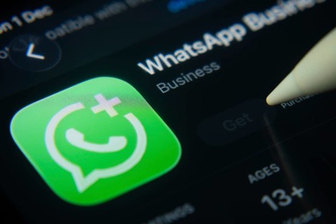 Dhaka, Bangladesh- 01 Dec 2025: A close-up of the WhatsApp Business app icon in the App Store on an