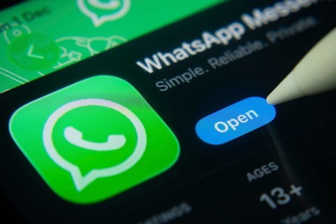 Dhaka, Bangladesh- 01 Dec 2025: A close-up of the WhatsApp app icon in the App Store on an iPad