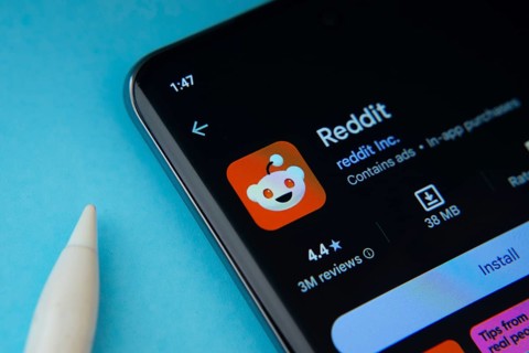 Dhaka, Bangladesh- 09 Mar 2025: Reddit app from Google Playstore is displayed on a smartphone