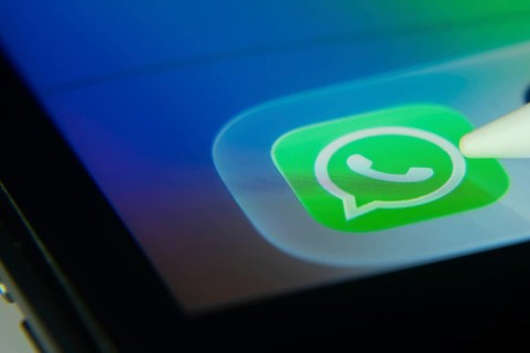 16 Nov 2025- Dhaka, Bangladesh: Close-up of WhatsApp app icons on a iPad screen