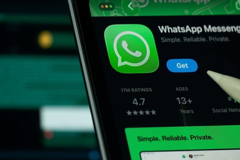 Dhaka, Bangladesh- 24 Oct 2025: A iPad screen displaying the WhatsApp app on App store