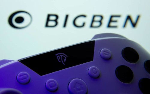 Dhaka, Bangladesh- 24 Mar 2025: A close-up of a gamepad with the Bigben seen on screen in the