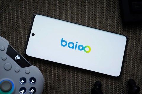 Dhaka, Bangladesh- 22 Mar 2025: Baioo Family Interactive Ltd logo displayed on a smartphone screen