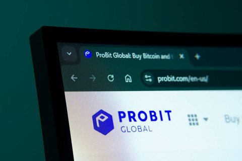 Dhaka, Bangladesh- 02 June 2025: Close-up of a computer screen displaying the ProBit Global web
