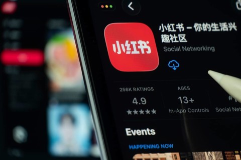 Dhaka, Bangladesh- 24 Oct 2025: A iPad screen displaying the rednote app on App store