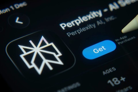 Dhaka, Bangladesh- 01 Dec 2025: A close-up of the Perplexity app icon in the App Store on an iPad