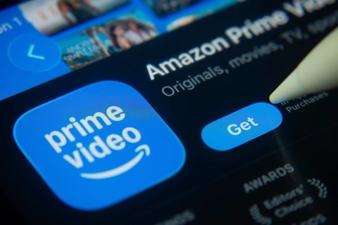 Dhaka, Bangladesh- 01 Dec 2025: A close-up of the Amazon Prime Video app icon in the App Store on