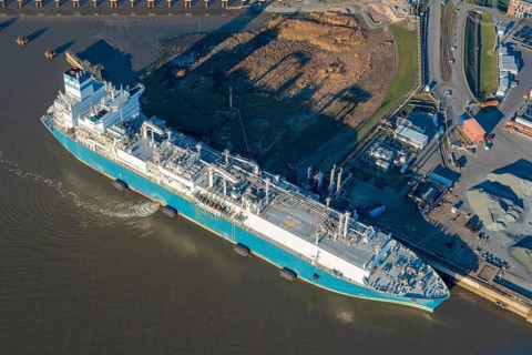 Europe, Germany, Schleswig-Holstein, Brunsbüttel, LNG terminal, ports, port, ships, water, ship,