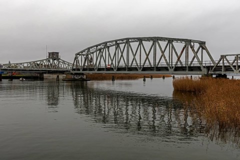 Meiningenbrücke, connection on Fischland-Darß-Zingst, Vorpommersche Boddenlandschaft National Park,